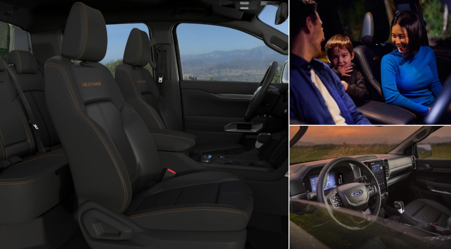 Hình ảnh không gian nội thất và ghế ngồi Ford Ranger 2025
